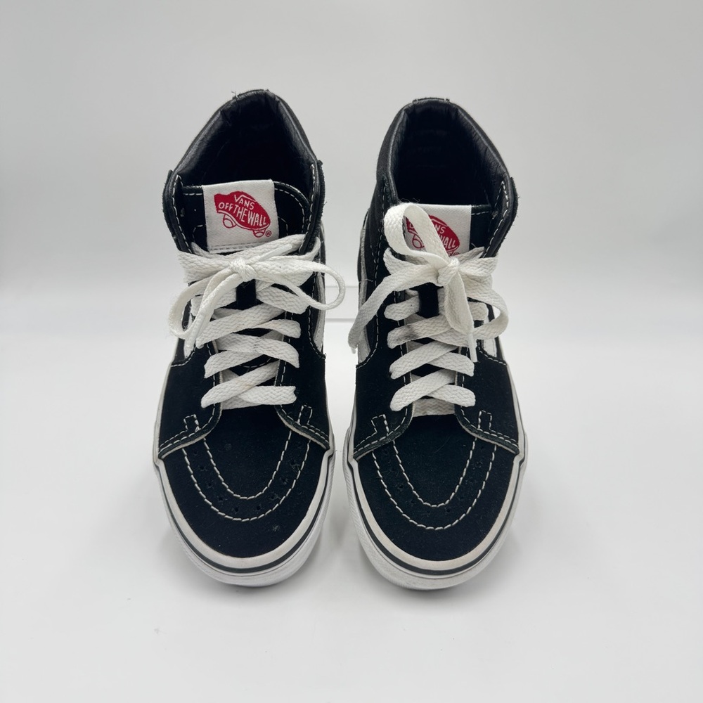 Vans Black and White High-Top Sneakers Kids Size 13.5